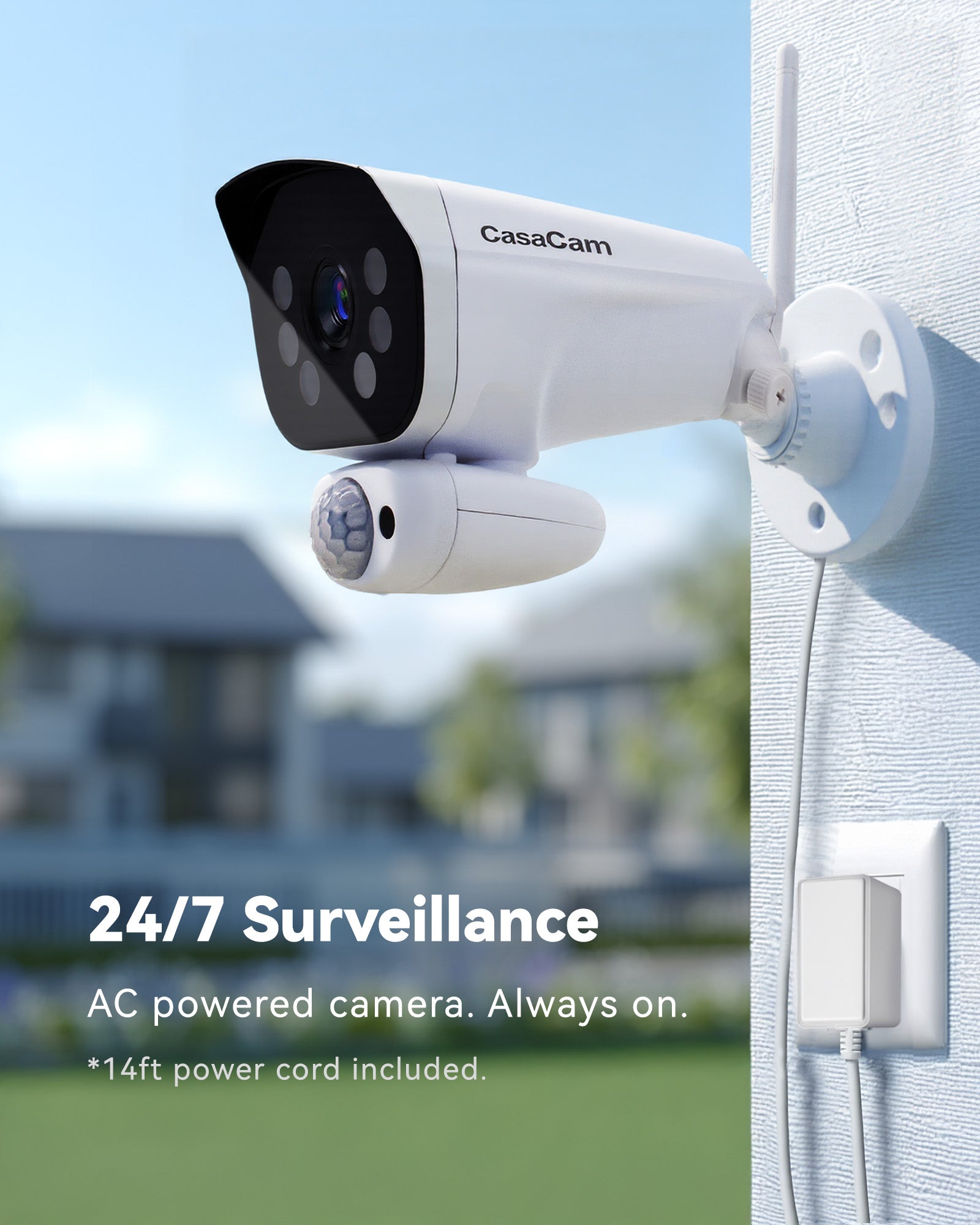 CasaCam GuardianCam Pro | 8 - Channel Wireless Security Camera System with 10.1" Touchscreen Monitor & 2 x 2K Outdoor Floodlight Cameras | No Monthly Fees, 64GB SD Card Included, Model VS6102 - CasaCam