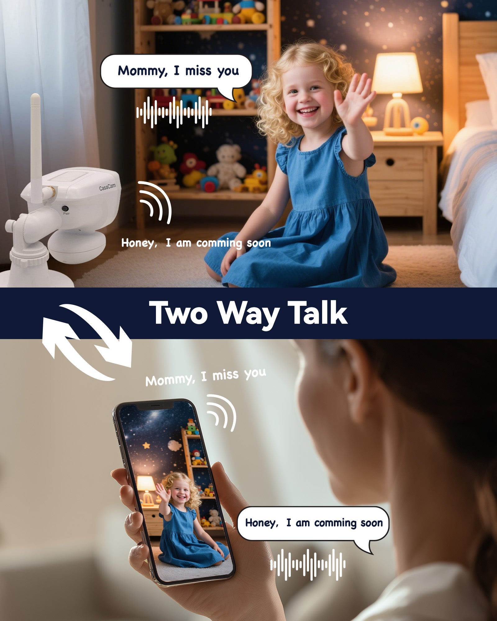 CasaCam GuardianCam Pro | 8 - Channel Wireless Security Camera System, 10.1” Touchscreen Monitor and 4 X 2K Outdoor Floodlight Cameras | AC Powered, Free App, 64GB Micro SD Card. Model VS6104 - 64 - CasaCam
