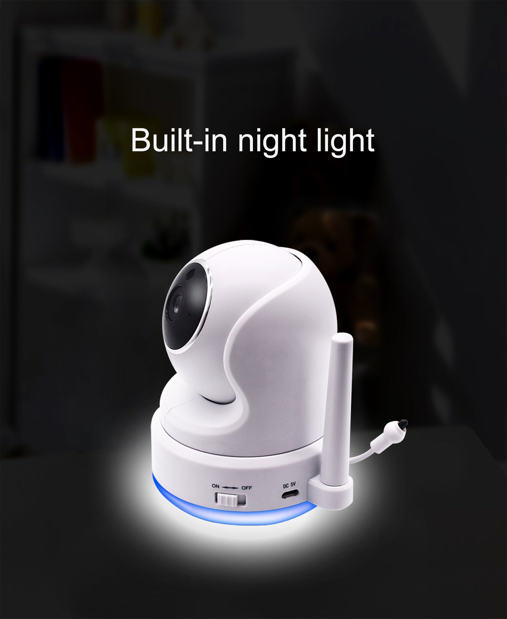 CasaCam BM200 Video Baby Monitor with 5" Touchscreen and HD Pan & Tilt Camera, Two Way Audio, Lullabies, Nightlight, Automatic Night Vision and Temperature Monitoring Capability - CasaCam