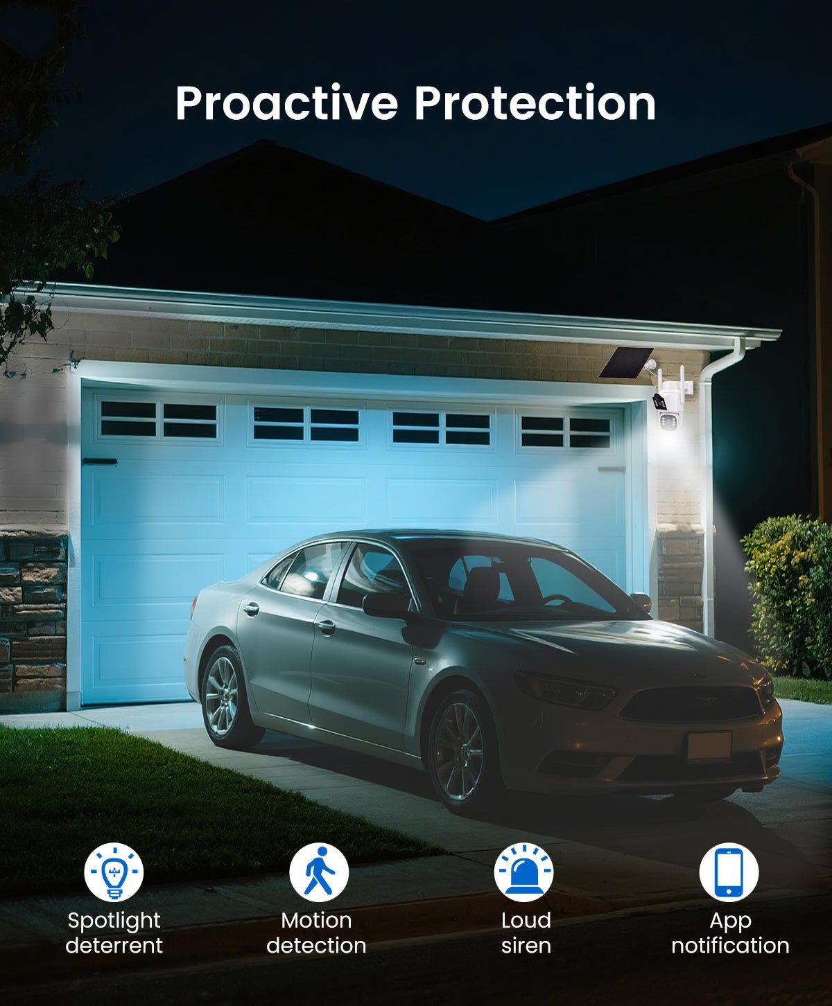 CasaCam Wireless Outdoor Camera, 4MP+4MP Dual Lens, Dual PIR Motion Sensors, Supports 2.4G/5G WiFi, Local SD Card & Cloud Storage, Auto Tracking, Human Detection, Color Night Vision - CasaCam